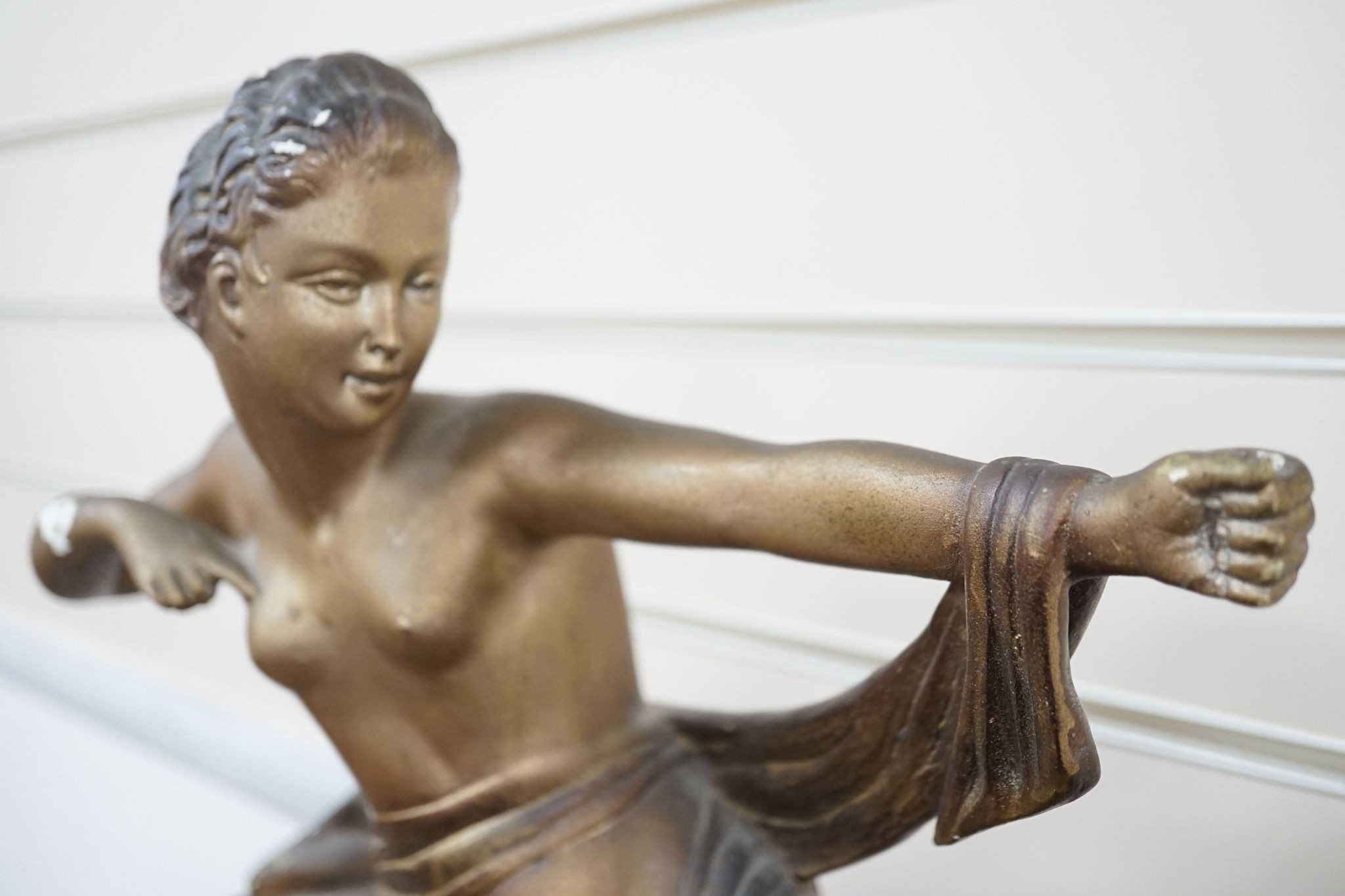 An Art deco style plaster figure 55cm